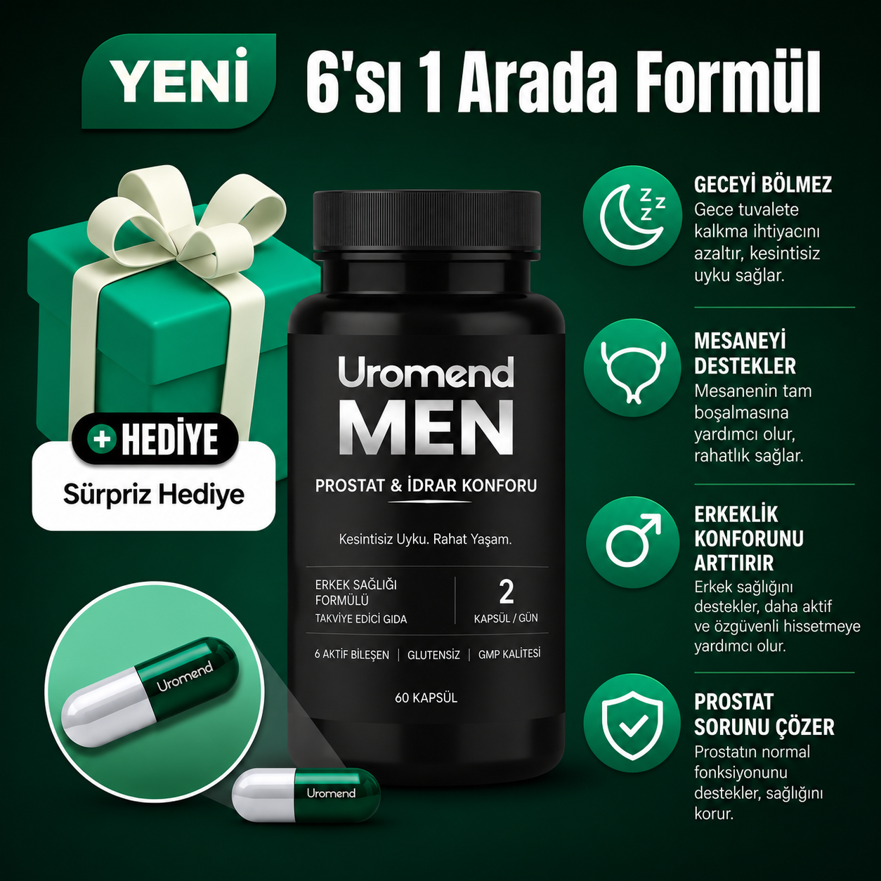 Uromend Prostat - Mesane 6'lı Formülü